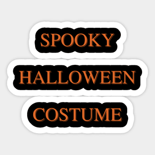 Spooky Halloween Costume Sticker